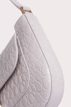 Miranda Dawn Circular Croco Embossed Leather