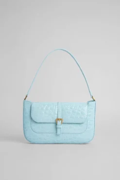 Miranda Ice Circular Croco Embossed Leather
