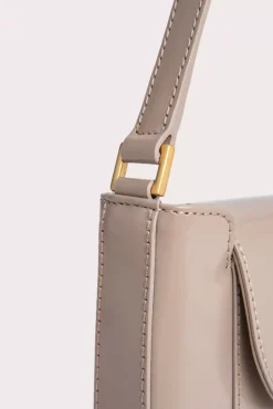 Miranda Khaki Semi Patent Leather
