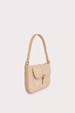 Miranda Kraft Circular Croco Embossed Leather