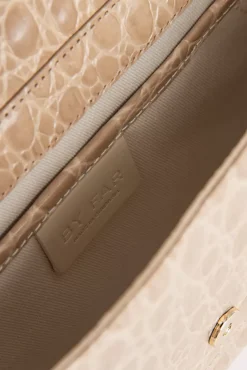 Miranda Kraft Circular Croco Embossed Leather