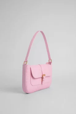 Miranda Peony Circular Croco Embossed Leather