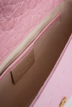 Miranda Peony Circular Croco Embossed Leather