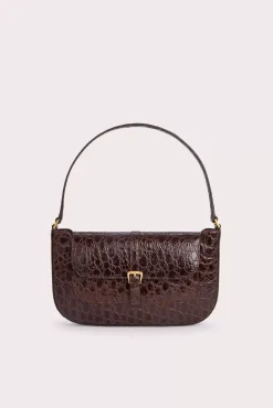 Miranda Sequoia Circular Croco Embossed Leather