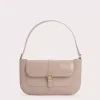 Miranda Taupe Maxi Croco Embossed Leather