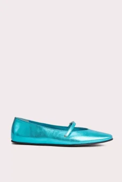 Molly Aquamarine Metallic Leather