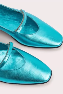 Molly Aquamarine Metallic Leather