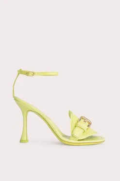 Montana Acid Green Circular Croco Embossed Leather