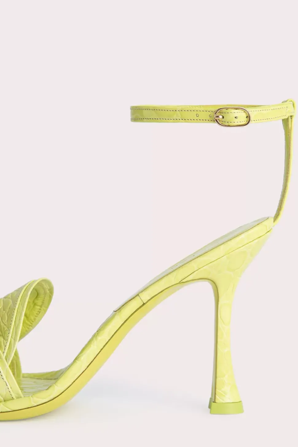 Montana Acid Green Circular Croco Embossed Leather