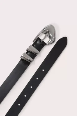 Moore Black Semi Patent Leather