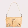 Murphy Biscuit Circular Croco Embossed Leather