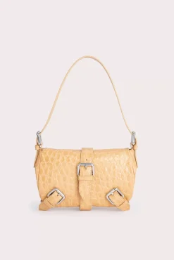 Murphy Biscuit Circular Croco Embossed Leather