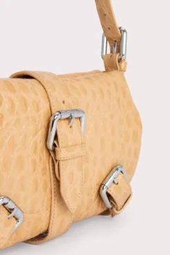 Murphy Biscuit Circular Croco Embossed Leather