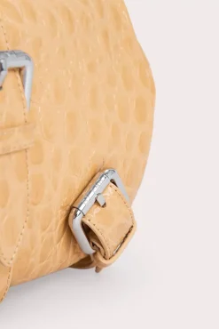 Murphy Biscuit Circular Croco Embossed Leather