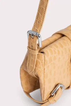 Murphy Biscuit Circular Croco Embossed Leather