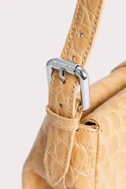 Murphy Biscuit Circular Croco Embossed Leather