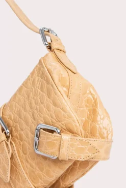 Murphy Biscuit Circular Croco Embossed Leather