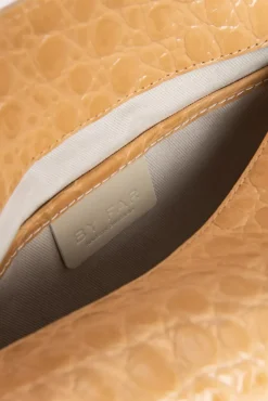 Murphy Biscuit Circular Croco Embossed Leather