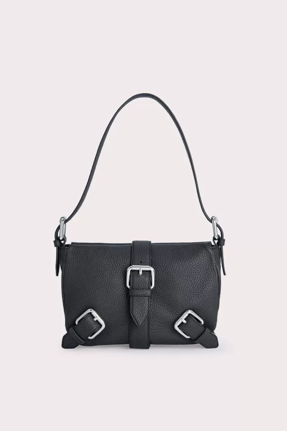 Murphy Black Flat Grain Leather