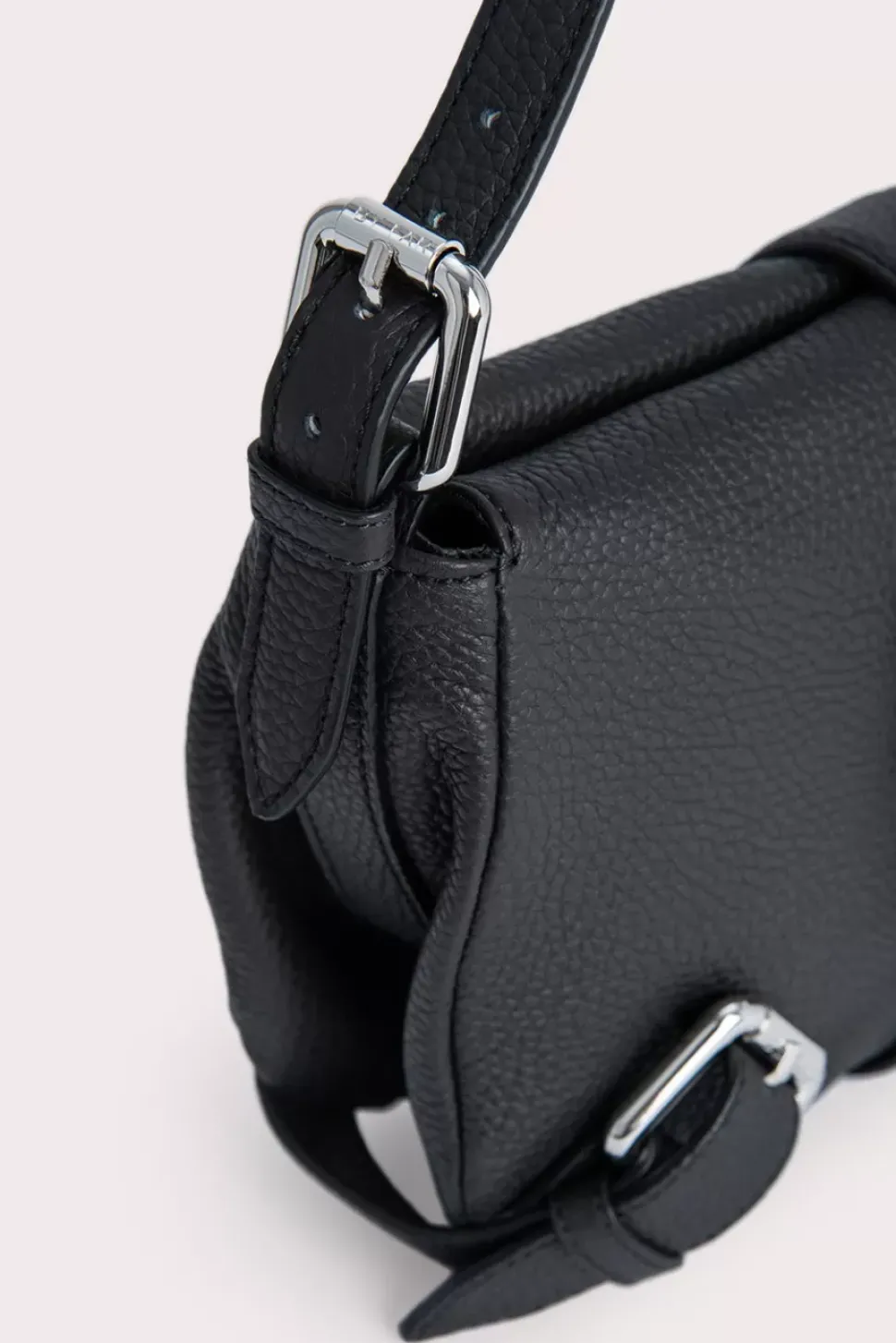 Murphy Black Flat Grain Leather