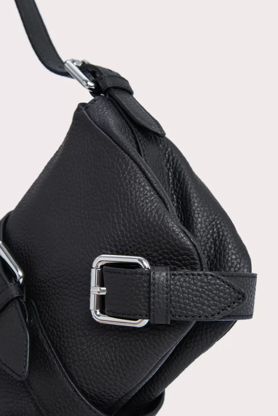 Murphy Black Flat Grain Leather