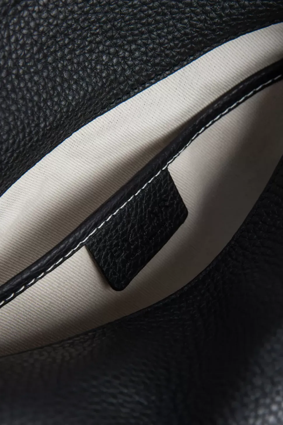 Murphy Black Flat Grain Leather