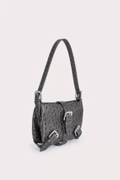 Murphy Cement Circular Croco Embossed Leather