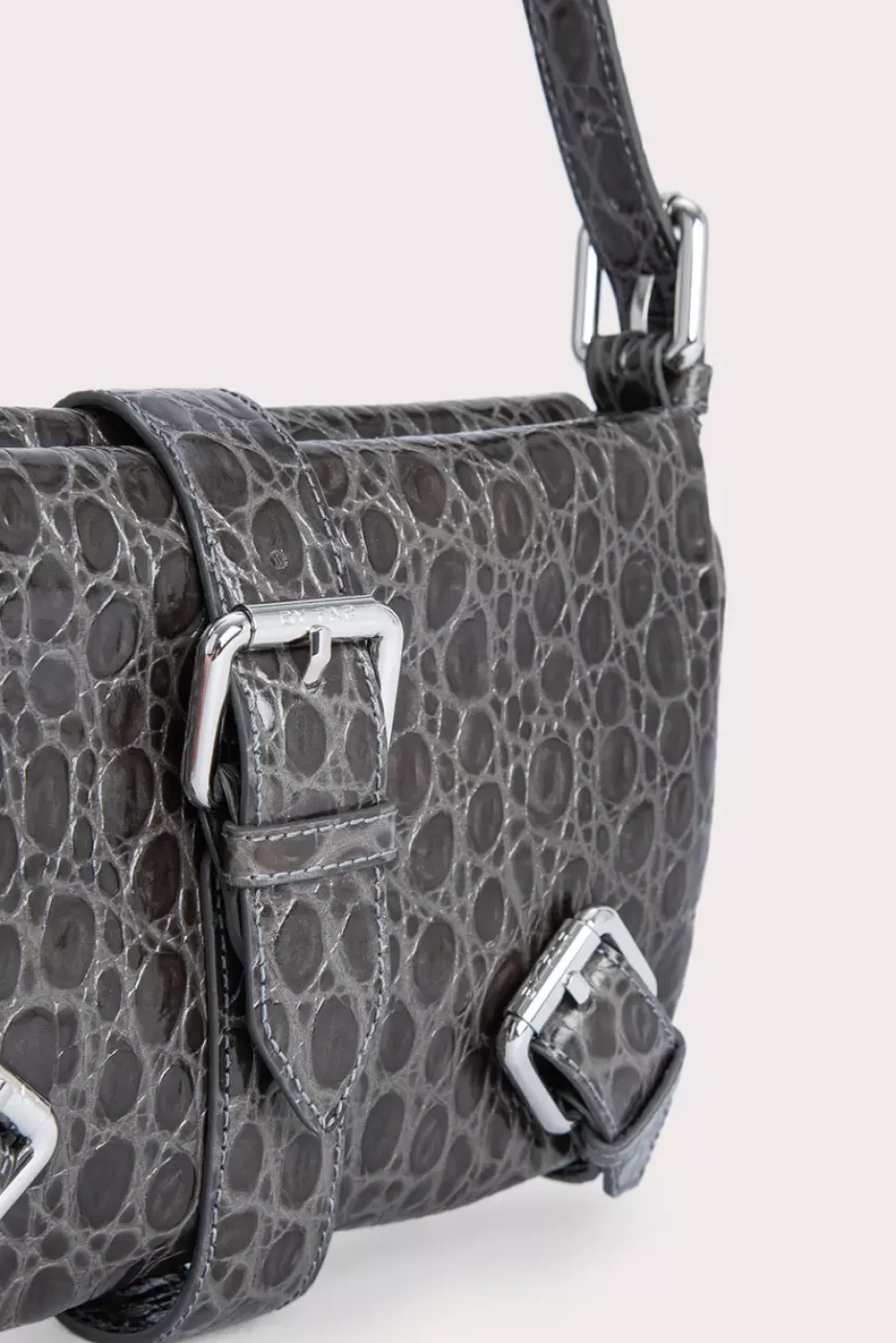 Murphy Cement Circular Croco Embossed Leather