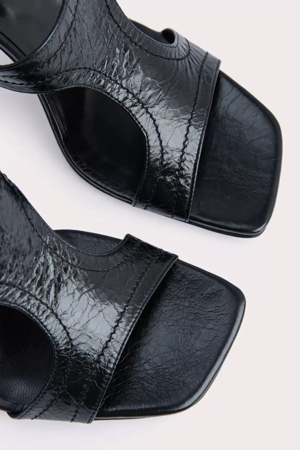 Nadia Black Gloss Leather