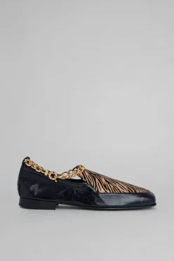 Nick Brown Zebra-Print Pony Hair Leather