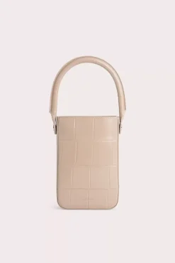 Note Taupe Maxi Croco Embossed Leather