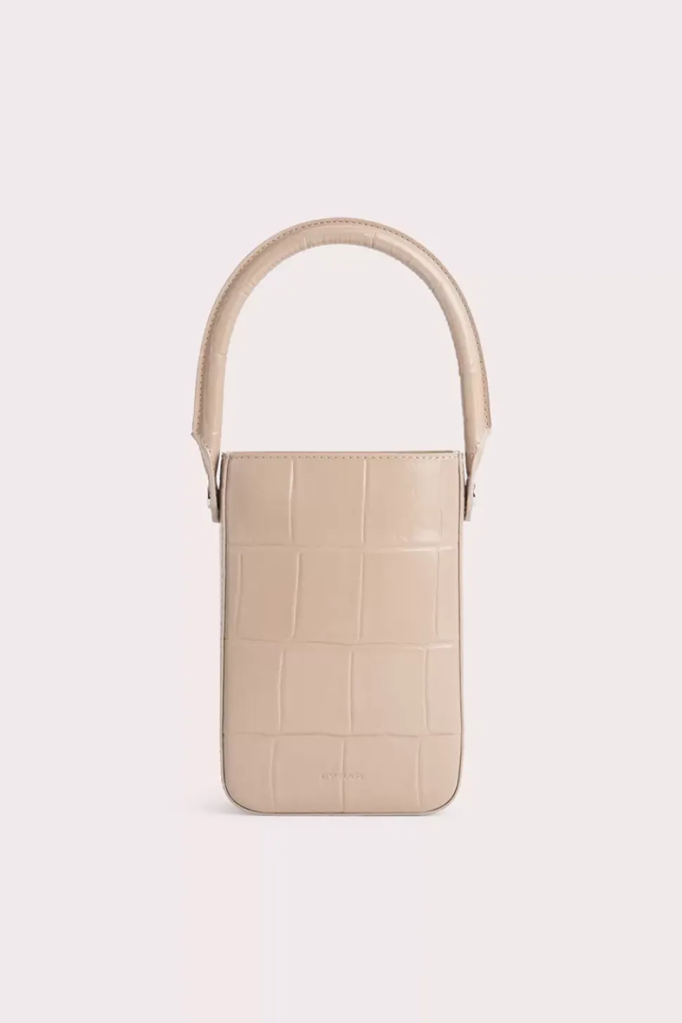 Note Taupe Maxi Croco Embossed Leather