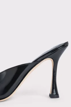 Olivia Black Semi Patent Leather