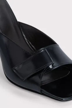 Olivia Black Semi Patent Leather