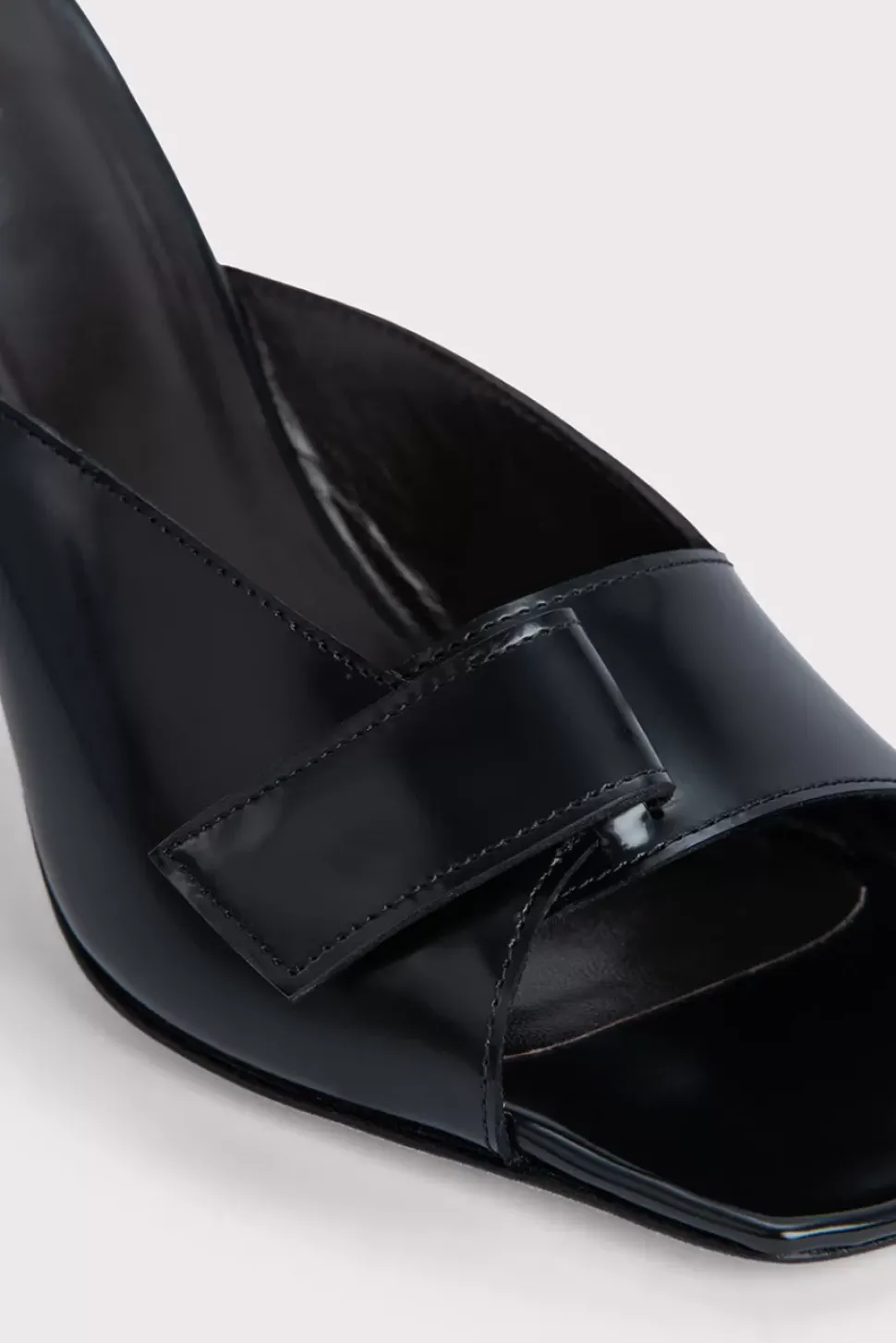 Olivia Black Semi Patent Leather