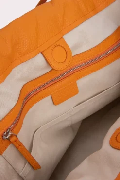 Oslo Orange Flat Grain Leather