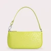 Rachel Acid Green Circular Croco Embossed Leather