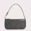 Rachel Cement Circular Croco Embossed Leather
