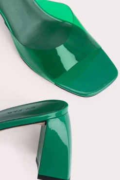 Romy Clover Green Pvc And Patent Leather