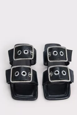 Saba Black Nappa Leather