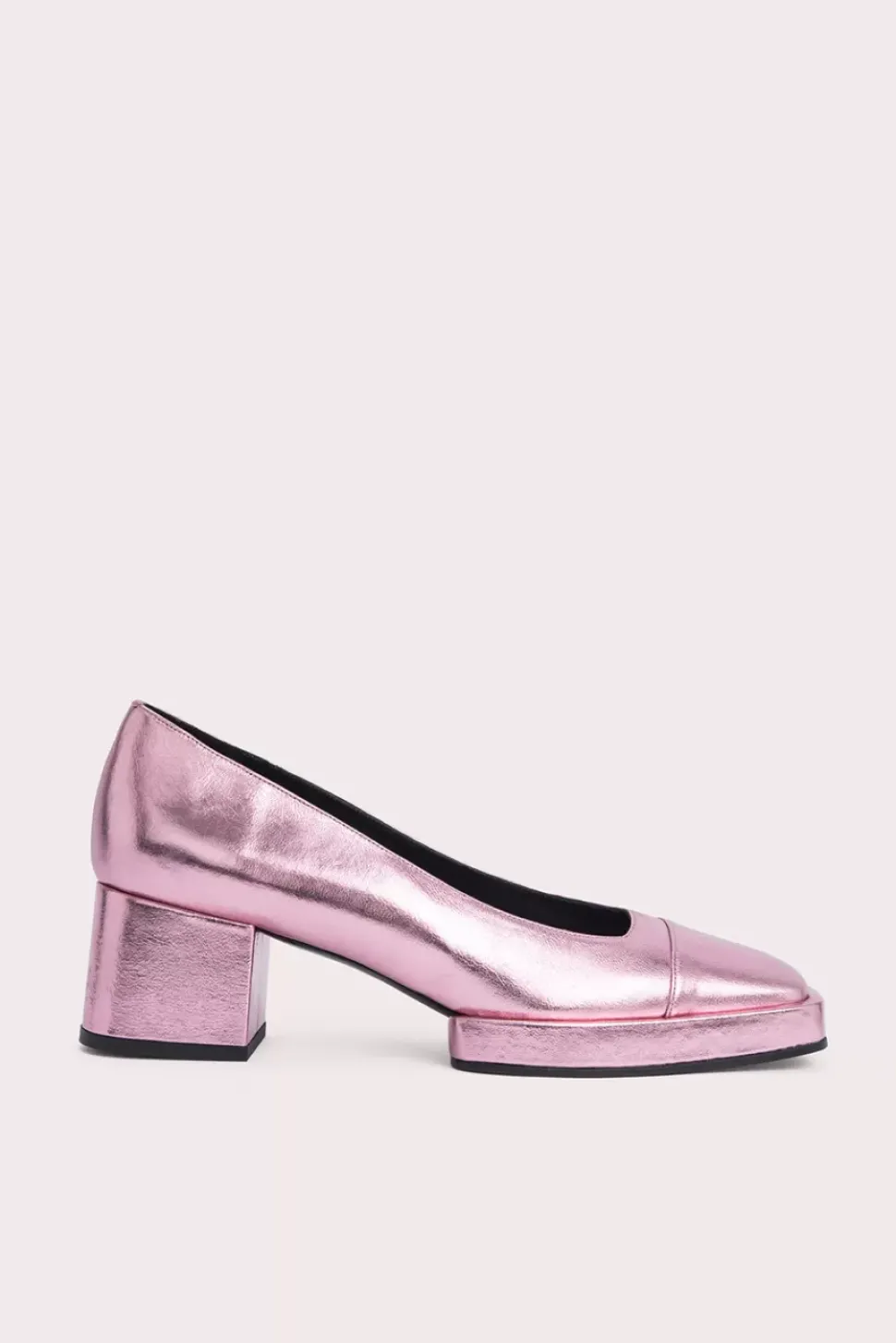 Sava Pink Metallic Leather