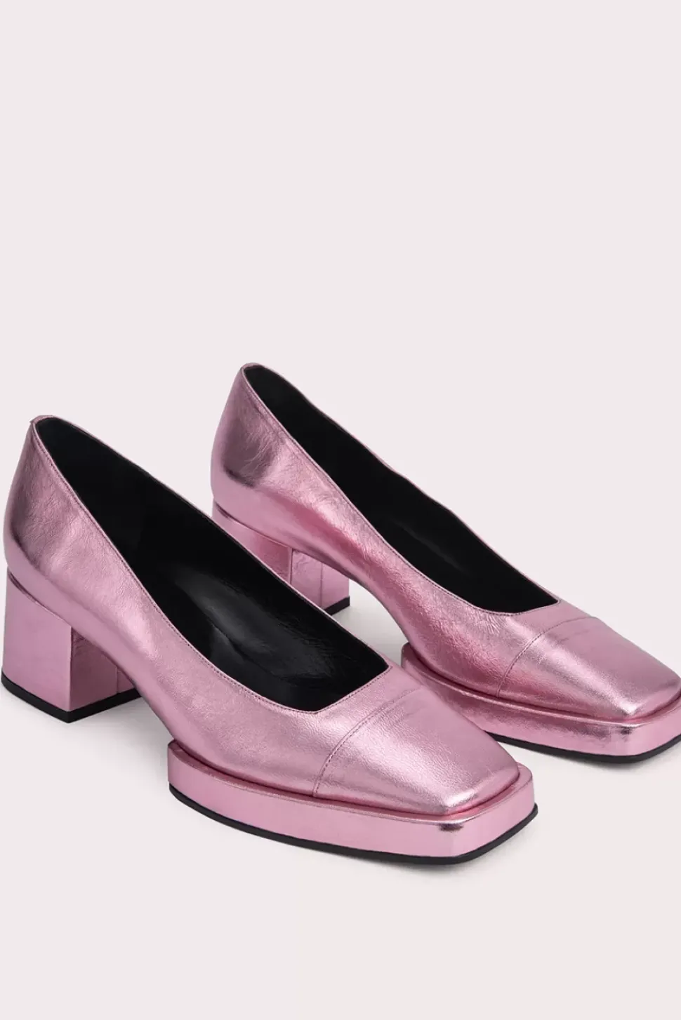 Sava Pink Metallic Leather