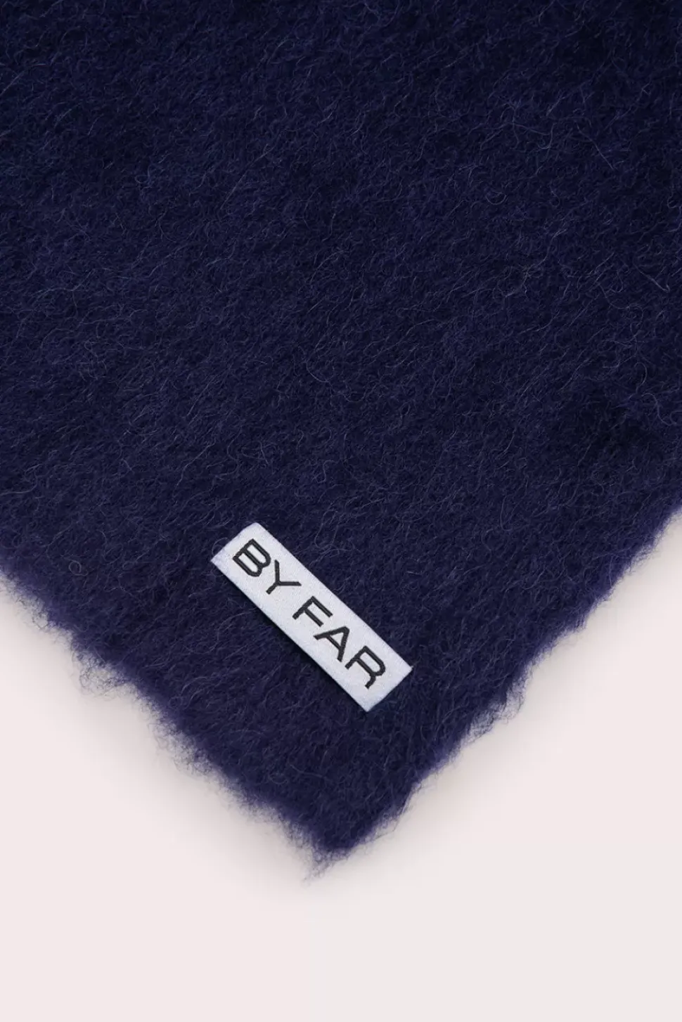 Solid Brushed Scarf Ink Alpaca