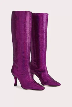 Stevie 42 Fuchsia Disco Dot Leather
