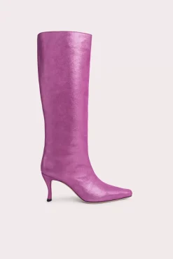 Stevie 42 Fuchsia Jeans Lame Leather