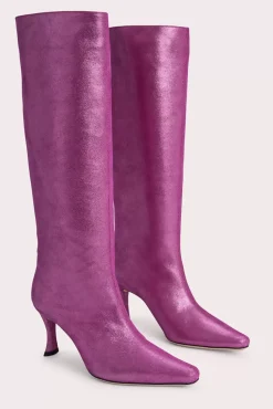 Stevie 42 Fuchsia Jeans Lame Leather