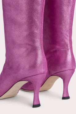Stevie 42 Fuchsia Jeans Lame Leather