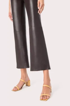 Tanya Biscuit Circular Croco Embossed Leather