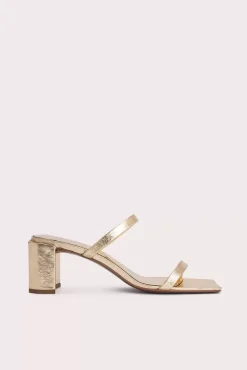 Tanya Parchment Metallic Leather