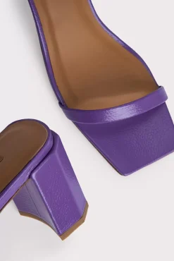 Tanya Violet Gloss Grained Leather
